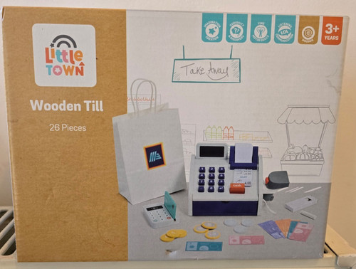 Little town wooden till aldi - town,