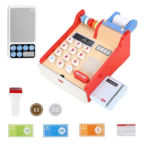 Wooden cash register - wooden,