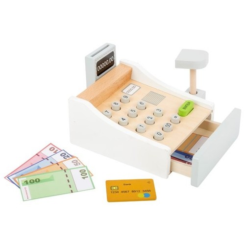 Wooden toy shop till cash - wooden, &