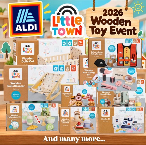 Aldi little town - town, wooden