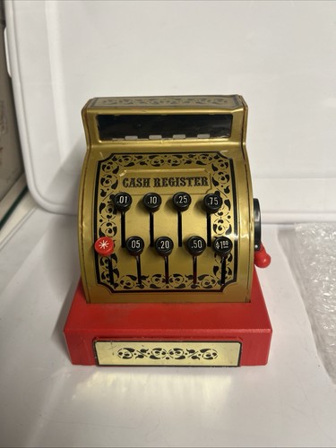 Vtg metal plastic - metal, cash