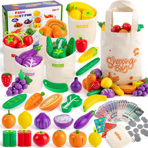 Toy till 69pcs - food, sets
